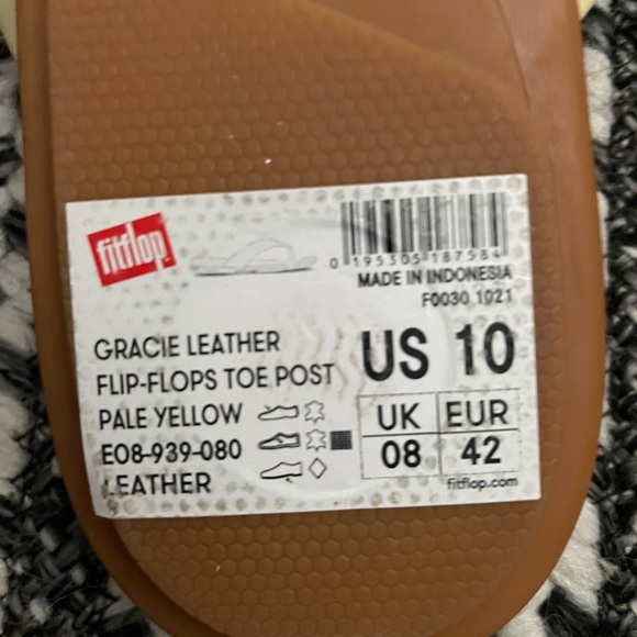 NWOT Fitflops GRACIE Leather Flip flops Leather Sandals Size 10 - Picture 5 of 8